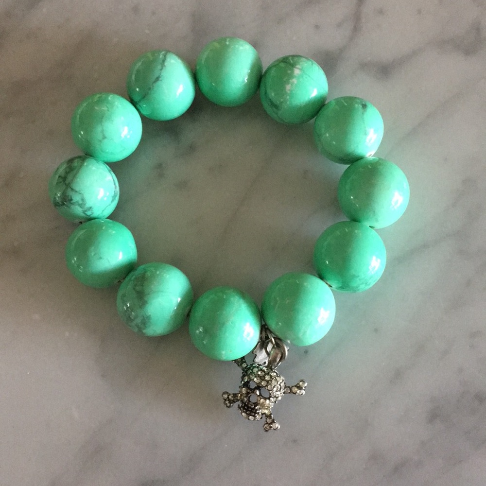 Lucky brand bracelet with skull and crossbones